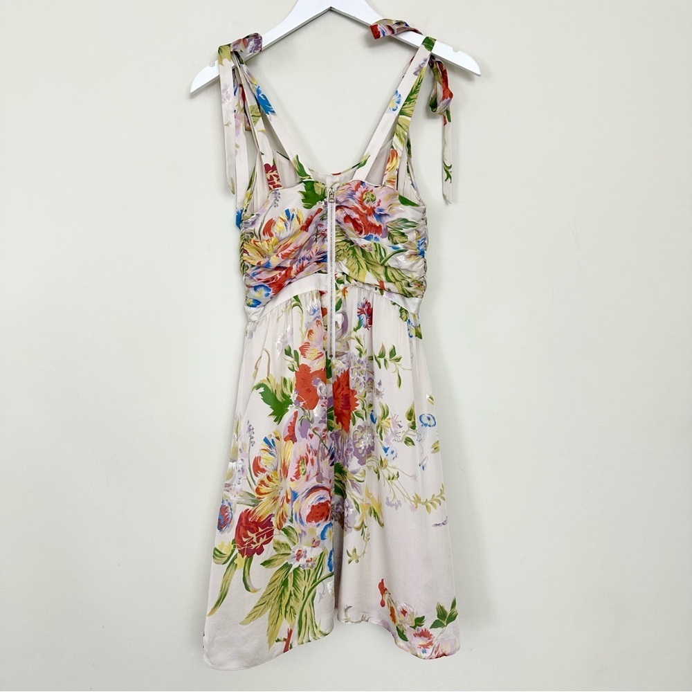 Anthro LEIFSDOTTIR Summer Twilight Floral Silk Dress - Picture 9 of 15